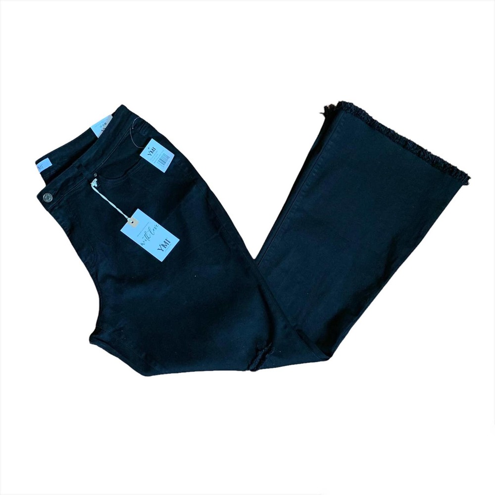 NWT - YMI Junior Plus Size High-Rise Distressed Super Flare Jean (Size: 20)